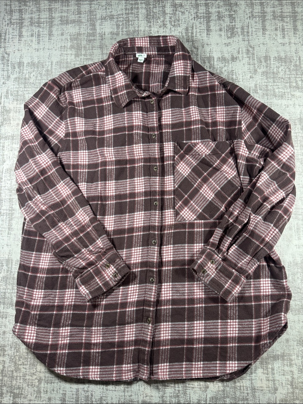 aerie Brown & lining Button-Down Shirt size Large 29X24PTP